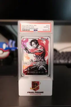 GEM MT PSA 10 PORTGAS D. ACE OP03-001 LEADER ALT ART ONE PIECE CARD JAPANESE - Image 1