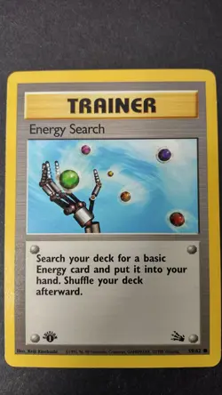 1st Edition Energy Search 59/62 - Fossil - Common Pokemon Card - Near Mint (NM) - Image 2