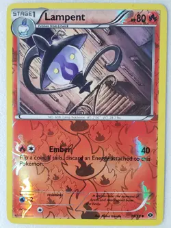 REVERSE HOLO Lampent 19/99 PL - Next Destinies Pokemon Card - Midori Harada Art - Image 1