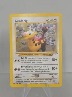 2000 Girafarig 66/105 Neo Destiny WOTC Pokemon Card Non Holo - Image 1