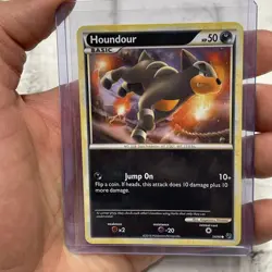 Pokemon Card HeartGold SoulSilver Undaunted 54/90 Houndour NM Near Mint Regular - Image 1
