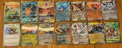 Lot of 14 Pokemon Jumbo Cards Including GX's, TAG TEAMS's, EX's, and V's - Image 1
