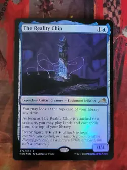 MTG Card: The Reality Chip (Kamigawa: Neon Dynasty) FOIL - Image 1