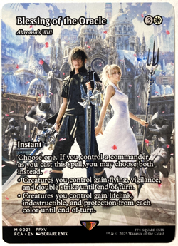 MTG Blessing of the Oracle - Akroma's Will (Showcase) Final Fantasy FCA 21 FFXV - Image 1