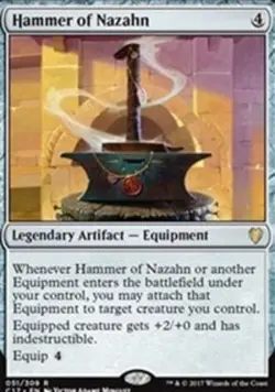 1x Hammer of Nazahn NM-Mint, English Commander 2017 MTG Magic - Image 1