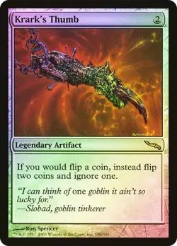 Magic the Gathering KRACK'S THUMB #190/306 Mirrodin Artifact 2003 Foil Rare - Image 1