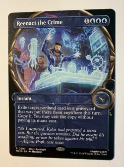 Reenact the Crime BORDERLESS Murders at Karlov Manor Magic MTG NM - Image 1