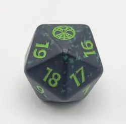Magic the Gathering Spider-man Prerelease D20 Black Green Spindown Dice 2025 - Image 3