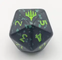 Magic the Gathering Spider-man Prerelease D20 Black Green Spindown Dice 2025 - Image 5