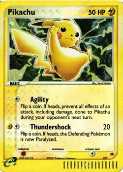 Pokemon TCG Pikachu TCG Black Star Promo 012 E-Reader Holo HP - Image 1