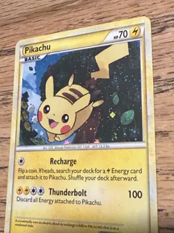 Pokemon Pikachu Holo Black Star Promo HGSS03 2010 Rare HeartGold Card - Image 2