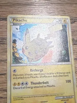Pokemon Pikachu Holo Black Star Promo HGSS03 2010 Rare HeartGold Card - Image 3
