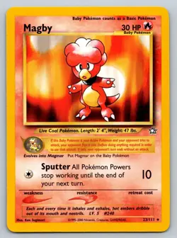 Magby - Neo Genesis - - Rare - 23/111 - Pokemon - - Near Mint Unlimited - Image 2