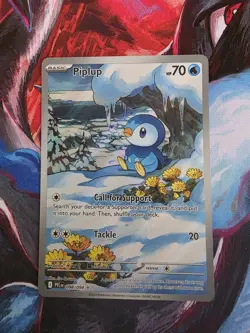 Pokemon TCG - Piplup 98/94 - Phantasmal Flames Illustration Rare - NM - Image 1