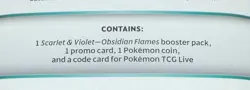 Pokemon SV obsidian flames booster Pack + Holo wooper & counter FACTORY SEALED - Image 2