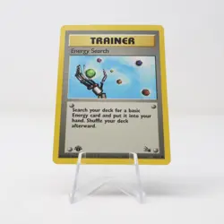 NM - 1st Edition Fossil Energy Search Trainer 59/62 WOTC Vintage Pokemon TCG - Image 1