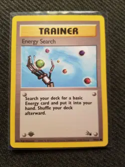 Pokemon Energy Search 59/62 Fossil Set 1st Edition Common NM/M - Image 1