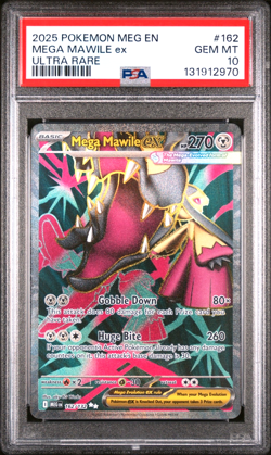 2025 POKEMON MEG EN-MEGA EVOLUTION ULTRA RARE 162/132 MEGA MAWILE EX PSA 10 - Image 1