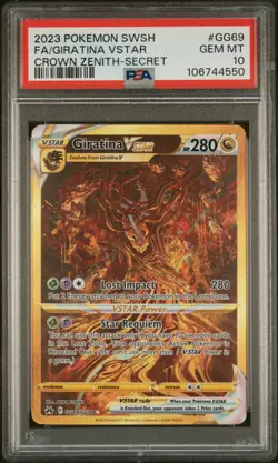 2023 POKEMON SWORD & SHIELD CROWN ZENITH SECRET FULL ART/GIRATINA VSTAR PSA 10 - Image 1