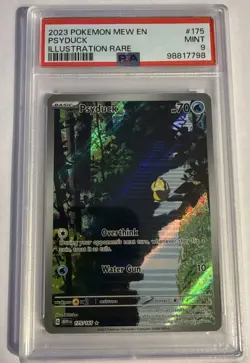 Psyduck 175/165 Full Art Pokemon 151 Illustration Rare PSA 9 MINT English - Image 1