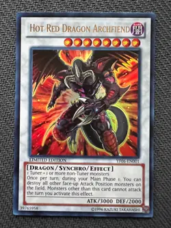 Yugioh Hot Red Dragon Archfiend Limited Edition Ultra Rare YF06-EN001 NM - Image 1