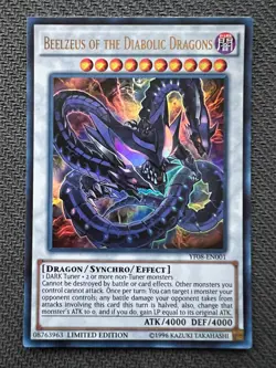 Yugioh Beelzeus of the Diabolic Dragons Limited Edition Ultra Rare YF08-EN001 NM - Image 1
