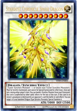 Yugioh! Stardust Chronicle Spark Dragon - YF09-EN001 - Ultra Rare - Limited Edit - Image 1