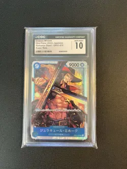 One Piece CGC Gem Mint 10 Dracule Mihawk Romance Dawn Japanese OP01-70 - Image 1