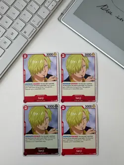 Sanji OP01-013 R (1 foil, rest regular) x4 Playset | One Piece ENGLISH | MINT - Image 1