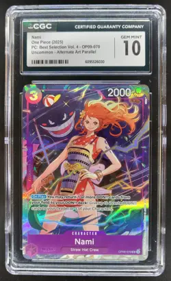 2025 ONE PIECE CCG NAMI ALTERNATE ART OP09-070 CGC 10 PT - Image 1