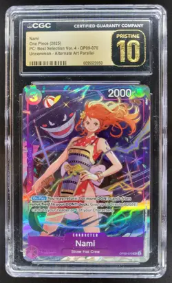 2025 ONE PIECE CCG NAMI ALTERNATE ART OP09-070 CGC 10 PRISTINE PT - Image 1