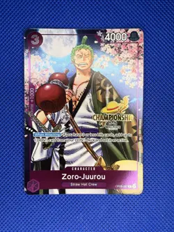 One Piece TCG Zoro-Juurou OP05-067 CS Championship Event Pack 2025-26 STAMPED A - Image 1