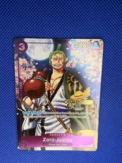 One Piece TCG Zoro-Juurou OP05-067 CS Championship Event Pack 2025-26 STAMPED A - Image 3