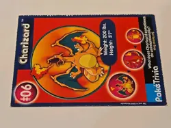 Pokemon Poketrivia Card Charizard #6 Burger King Perforated Pikachu Project 1998 - Image 3