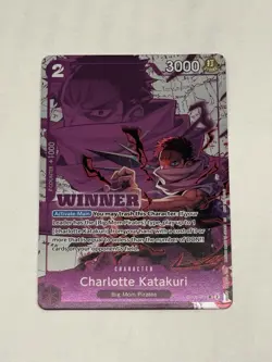 One Piece Card Game - Charlotte Katakuri - Winner Promo Foil (ENG) OP08-062 - Image 1