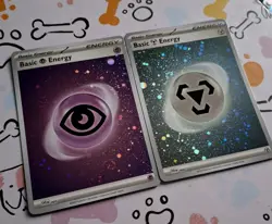 Card Lot 2023 (2.5 Swirls) Basic Psychic Energy Cosmos Holo Pokemon TCG SVE 005 - Image 2