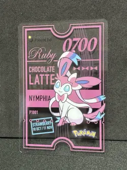 Sylveon Pronto Cafe Card Promo 2025 Pokemon Japanese NM - Image 1