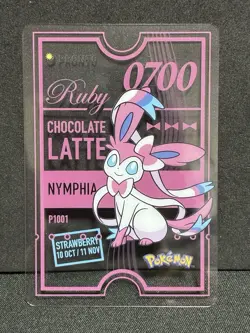 Sylveon Pronto Cafe Card Promo 2025 Pokemon Japanese NM - Image 2
