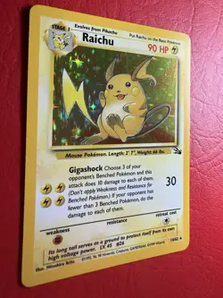 Raichu 14/62 Holo Rare Fossil Set Pokemon Card 1999 WOTC NEAR MINT/MINT - Image 2