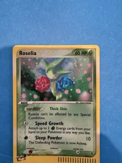 Pokemon TCG Roselia Holo EX Dragon Rare Card 9/97 LP - Image 1