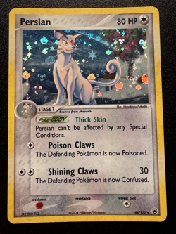 Persian 44/112 EX FireRed & LeafGreen Pokemon Card Reverse Holo Foil Rare HP - Image 1