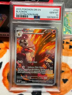 Pokemon TCG Blaziken Illustration Rare Card #192/182 Destined Rivals PSA 10 - Image 4