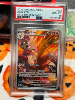 Pokemon TCG Blaziken Illustration Rare Card #192/182 Destined Rivals PSA 10 - Image 5