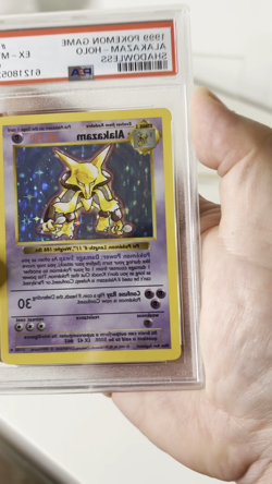 Alakazam - 1/102 - 1999 Holo Rare Base Set Shadowless Pokemon Card PSA 6 - Image 2