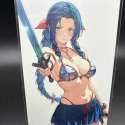Aerith Gainsborough Anime Waifu Card Doujin ACG Goddess Holo - Image 2