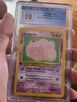 (POP 4) CGC 10 PRISTINE Pokemon 1st Edition Neo Destiny Exeggcute 64/105 Card - Image 2