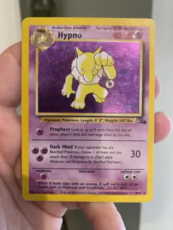 Hypno 8/62 - Fossil Set Pokemon Card TCG Vintage WOTC Holo Rare - HP - Image 1