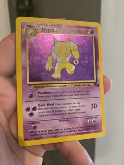 Hypno 8/62 - Fossil Set Pokemon Card TCG Vintage WOTC Holo Rare - HP - Image 3