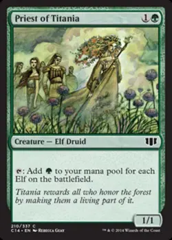 Priest of Titania - Commander 2014 #210/337 MTG Magic The Gathering - Image 1