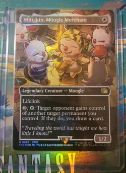 Stiltzkin, Moogle Merchant (Borderless) (Chocobo Track Foil) - Final Fantasy MTG - Image 1